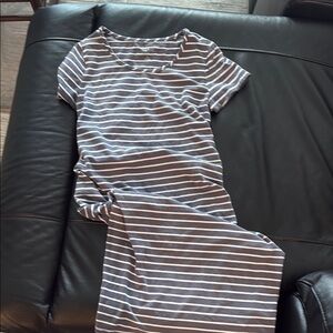 Isabel Maternity Striped Bodycon Dress